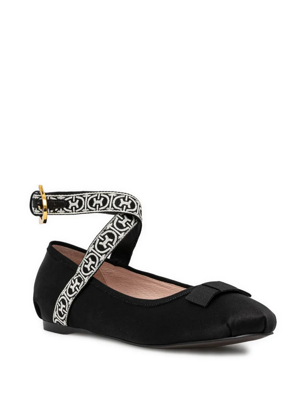 Coccinelle ankle-strap ballerina shoes Black