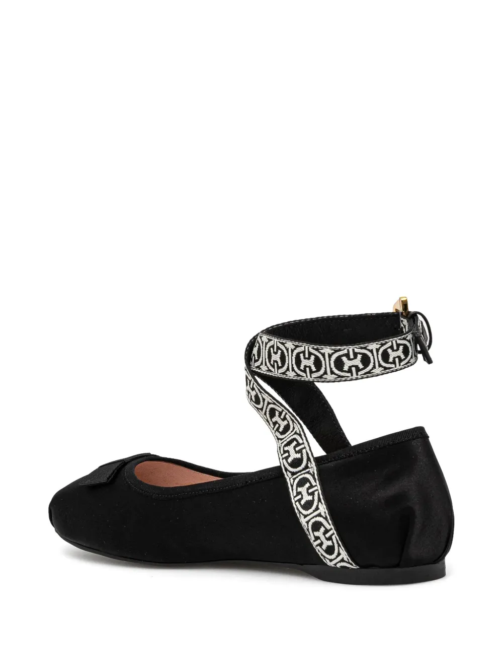 Coccinelle ankle-strap ballerina shoes Black