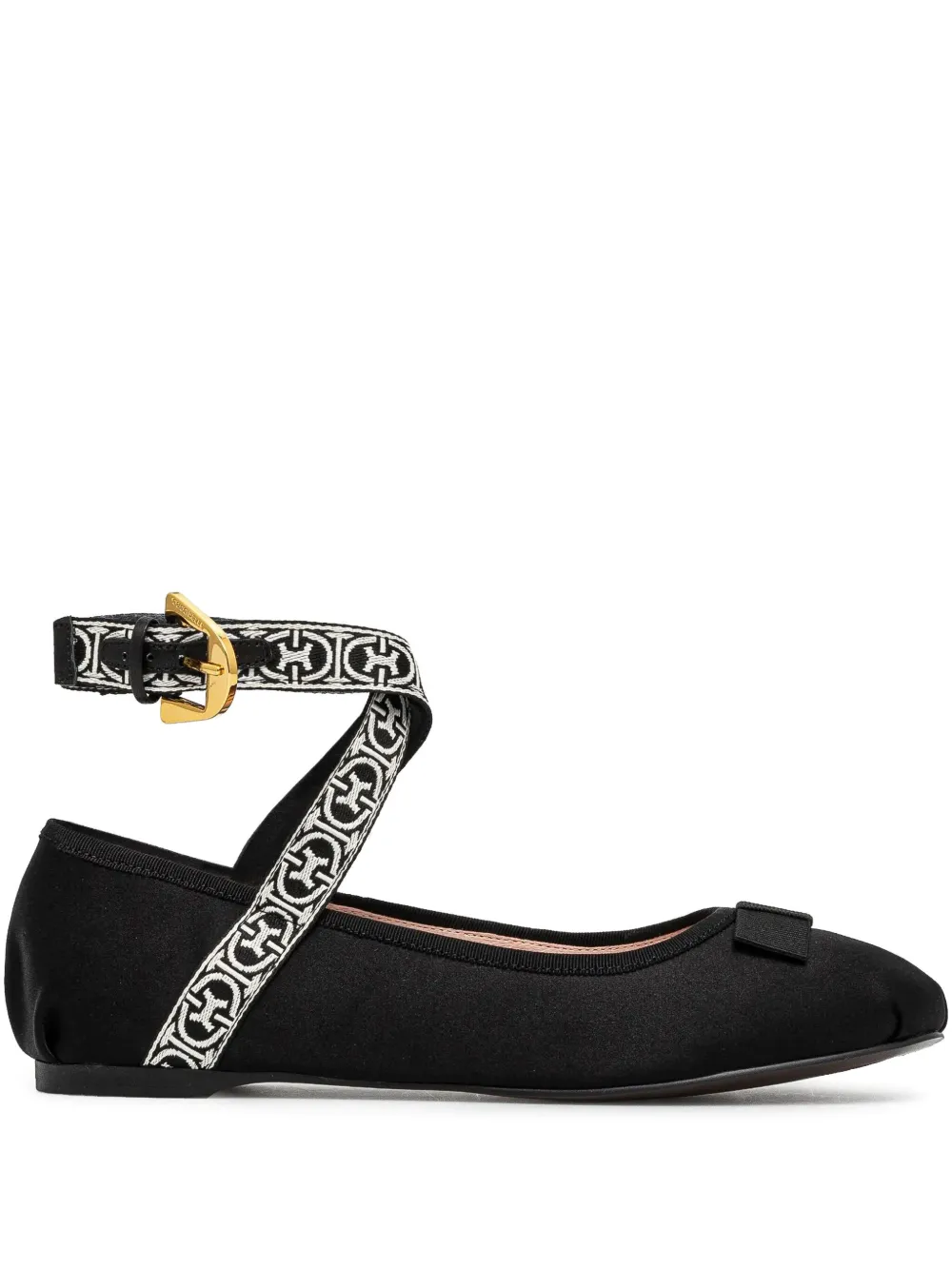 Coccinelle ankle-strap ballerina shoes Black