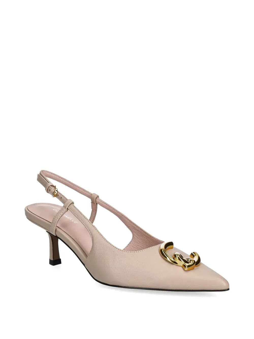 Coccinelle 65 mm leren pumps - Beige