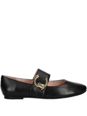 Tod's リングディテール フラットシューズ | ブラック | FARFETCH JP