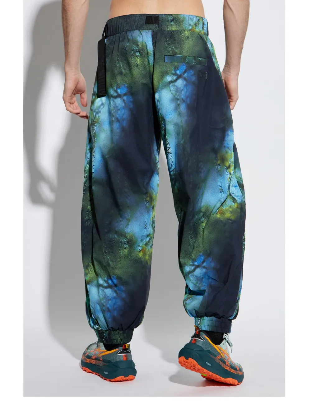 Y-3 AOP ripstop broek Blauw