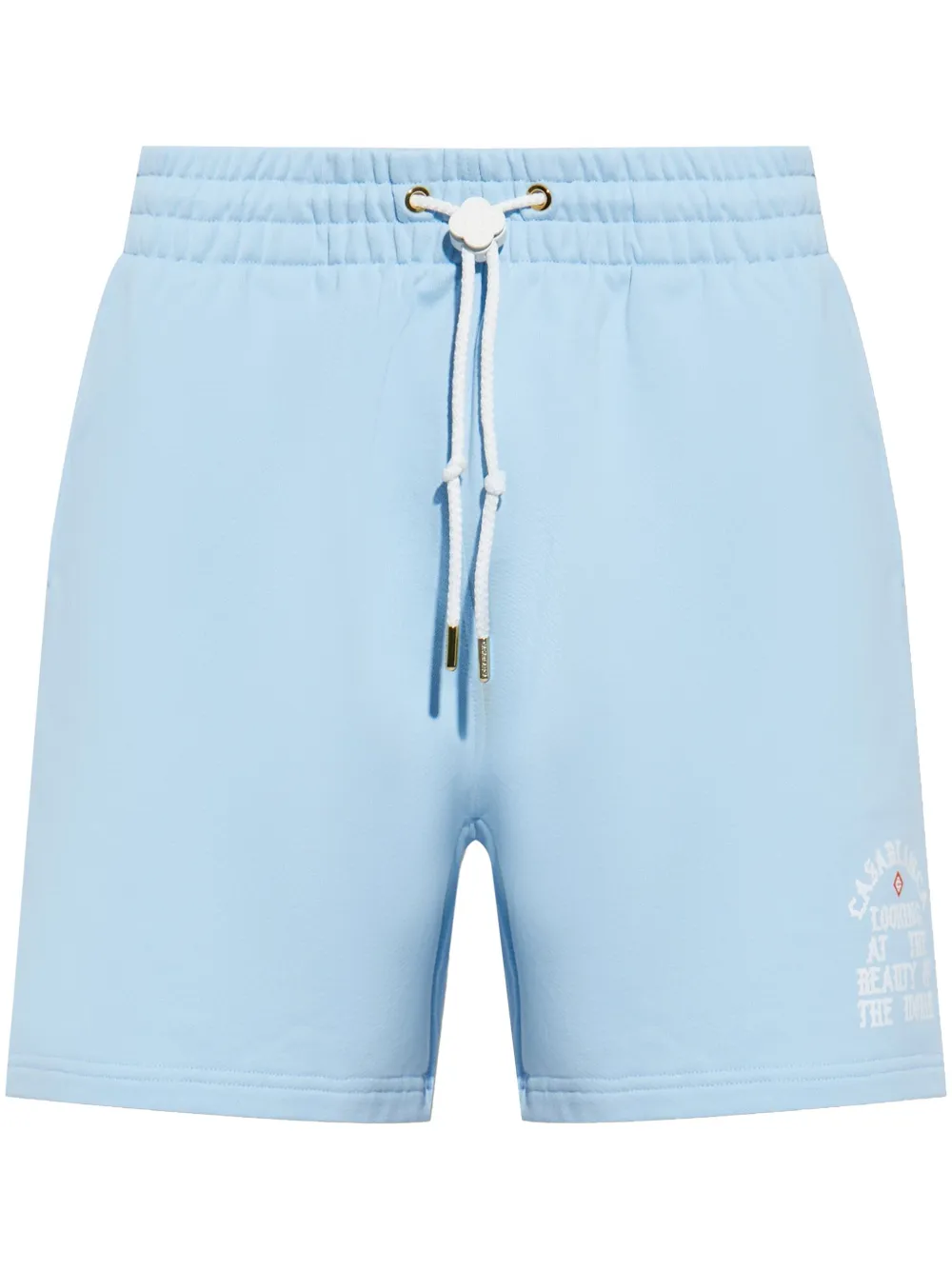 Casablanca logo-print drawstring shorts | Blue | Image 1