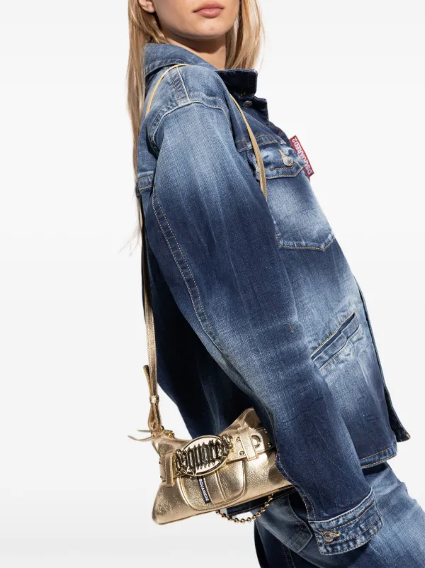 DSQUARED2 ゴシック ベルト ショルダーバッグ | ゴールドトーン