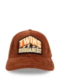 DSQUARED2 logo-appliqué cap - Brown