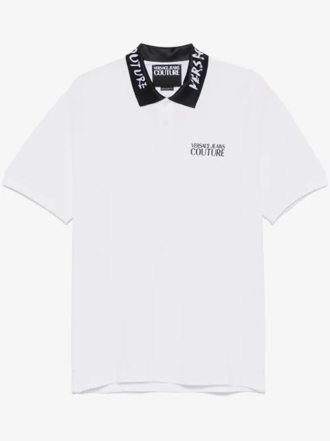 Versace Jeans Couture Logobrush-collar polo shirt