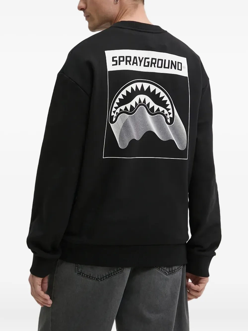 Sprayground Graphic Crew-neck Sweatshirt In Black