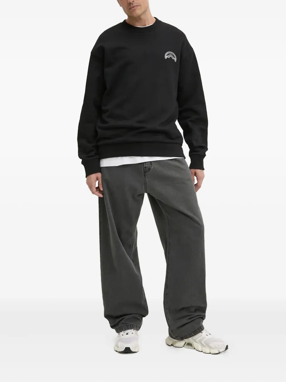 Sprayground Graphic Crew-neck Sweatshirt In Black