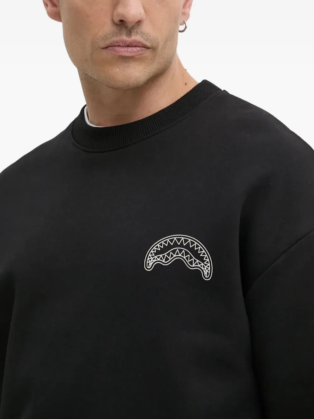 Sprayground Graphic Crew-neck Sweatshirt In Black