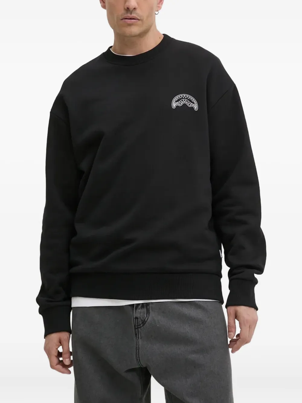 Sprayground Graphic Crew-neck Sweatshirt In Black