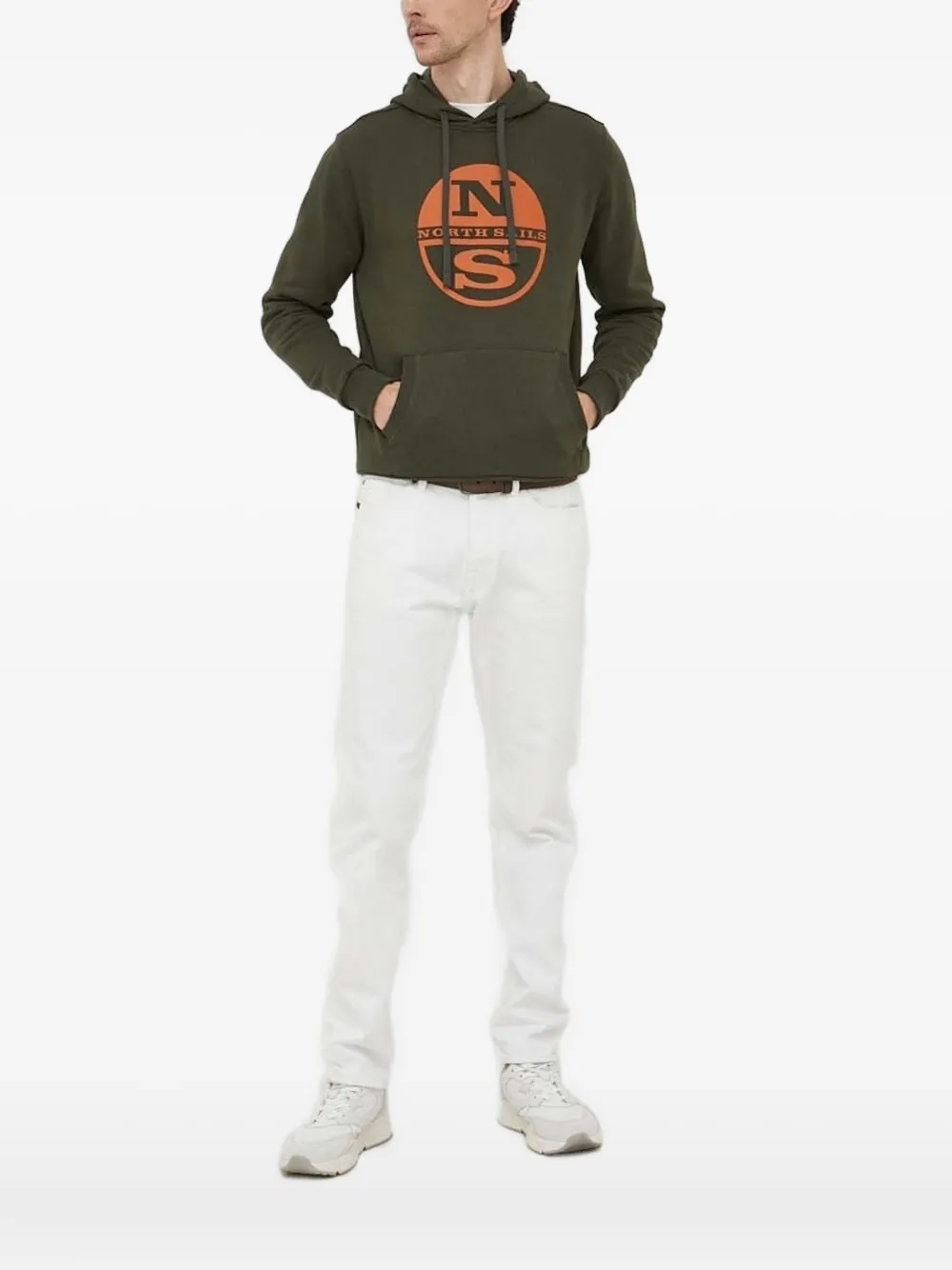 North Sails logo-print hoodie - グリーン North Sails logo-print hoodie - グリーン