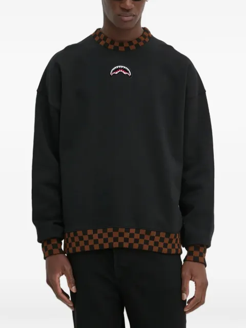 Sprayground logo-detail check-trim sweatshirt