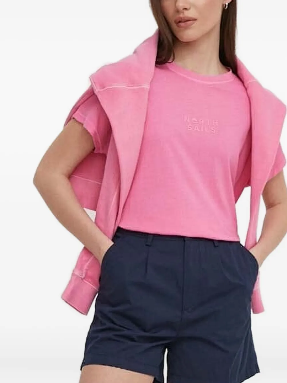 North Sails Logo Sweatshirt In Pink
