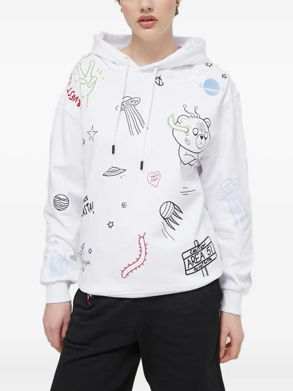 Sprayground Graphic-print Hoodie In White
