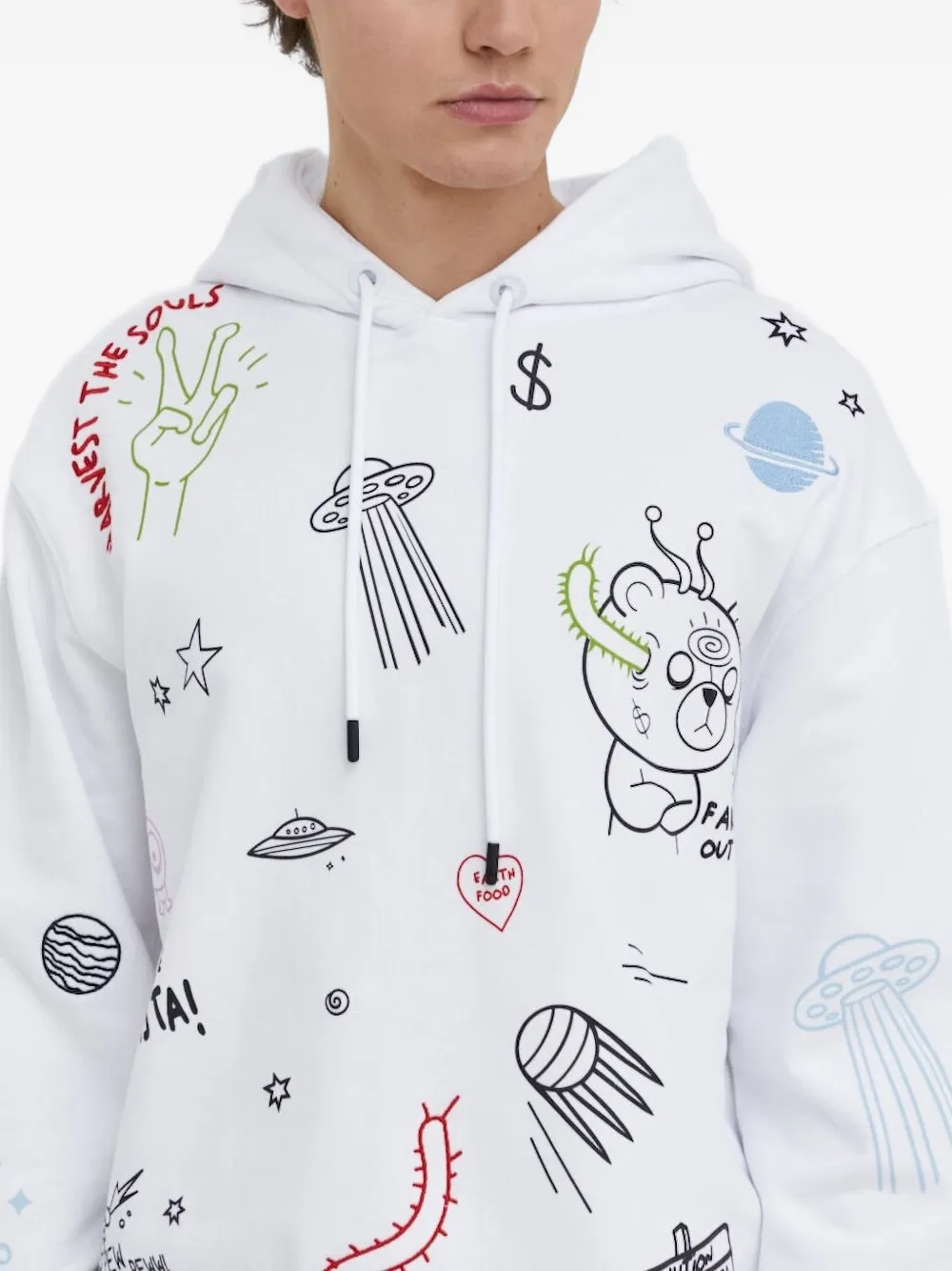 Sprayground Graphic-print Hoodie In White
