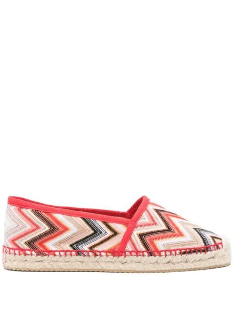 Missoni alpargatas con motivo en zigzag