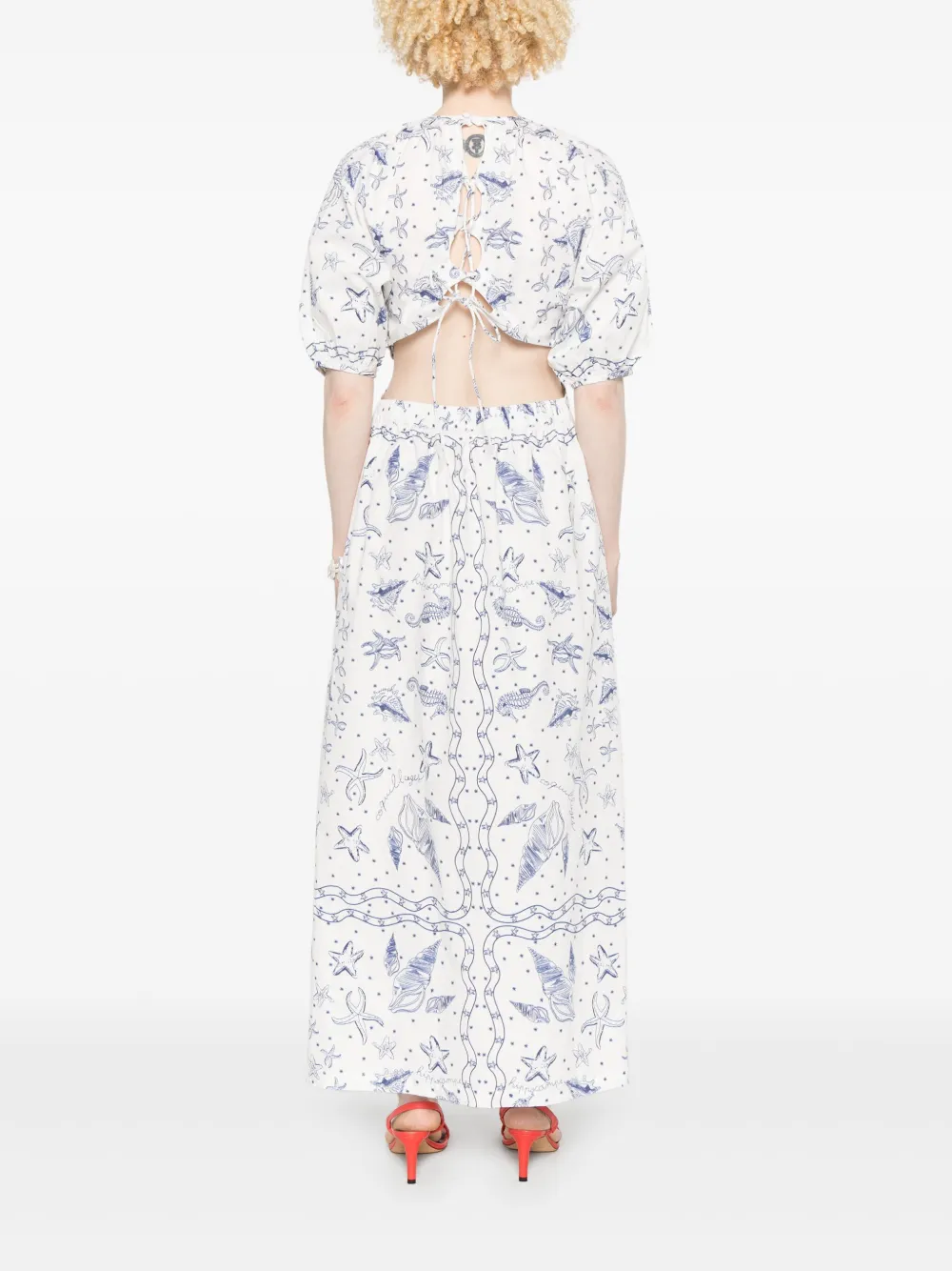 MAISON LABICHE NIESSEL SEASHELLS MAXI DRESS