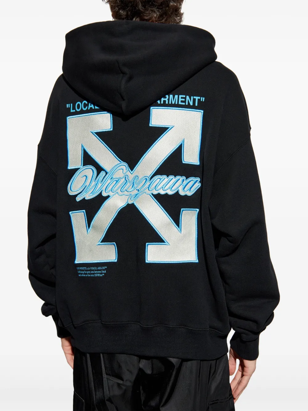 Off-White Hoodie met Arrows-borduurwerk Zwart