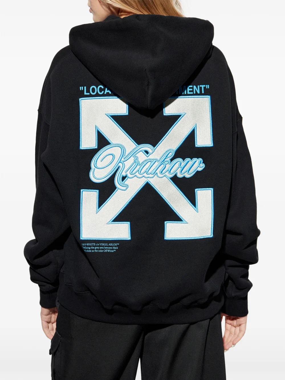 Off-White Hoodie met Arrows-borduurwerk Zwart