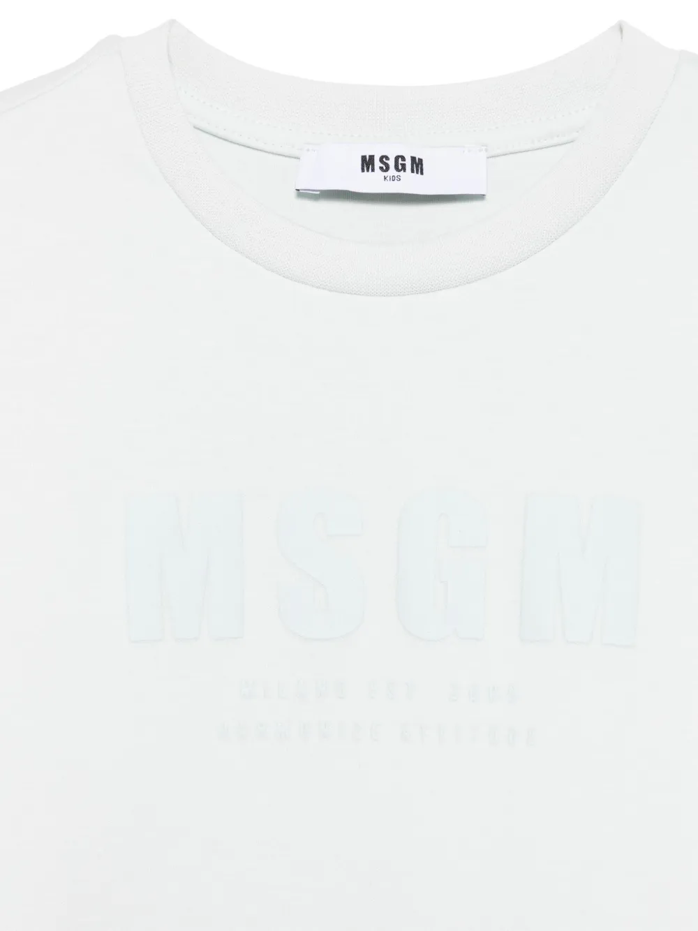 MSGM Kids T-shirt met logoband Blauw