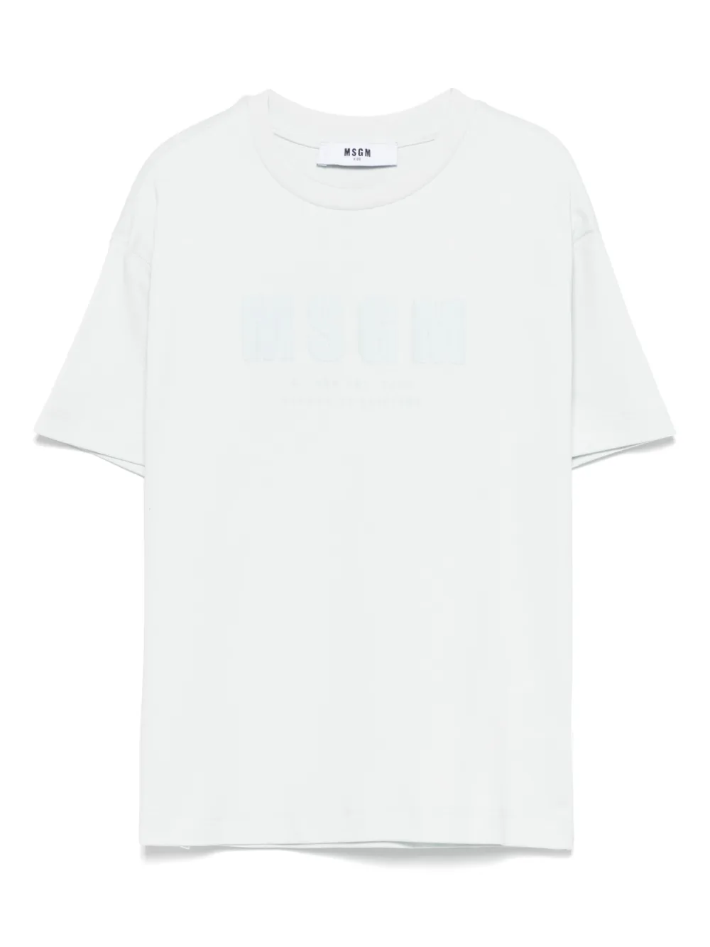 MSGM Kids playera con franja del logo | azul | Image 1
