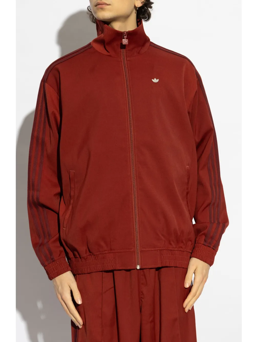 adidas Sweater met logoplakkaat Rood