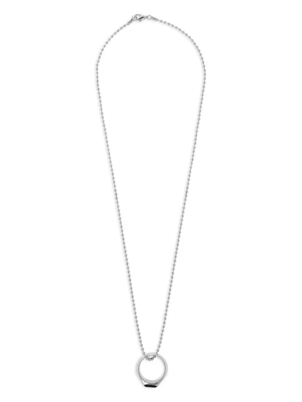 ネックレス・ペンダント Dsquared Logo Necklace DSQUARED2 logo-plaque chain-link Necklace | Black | FARFETCH