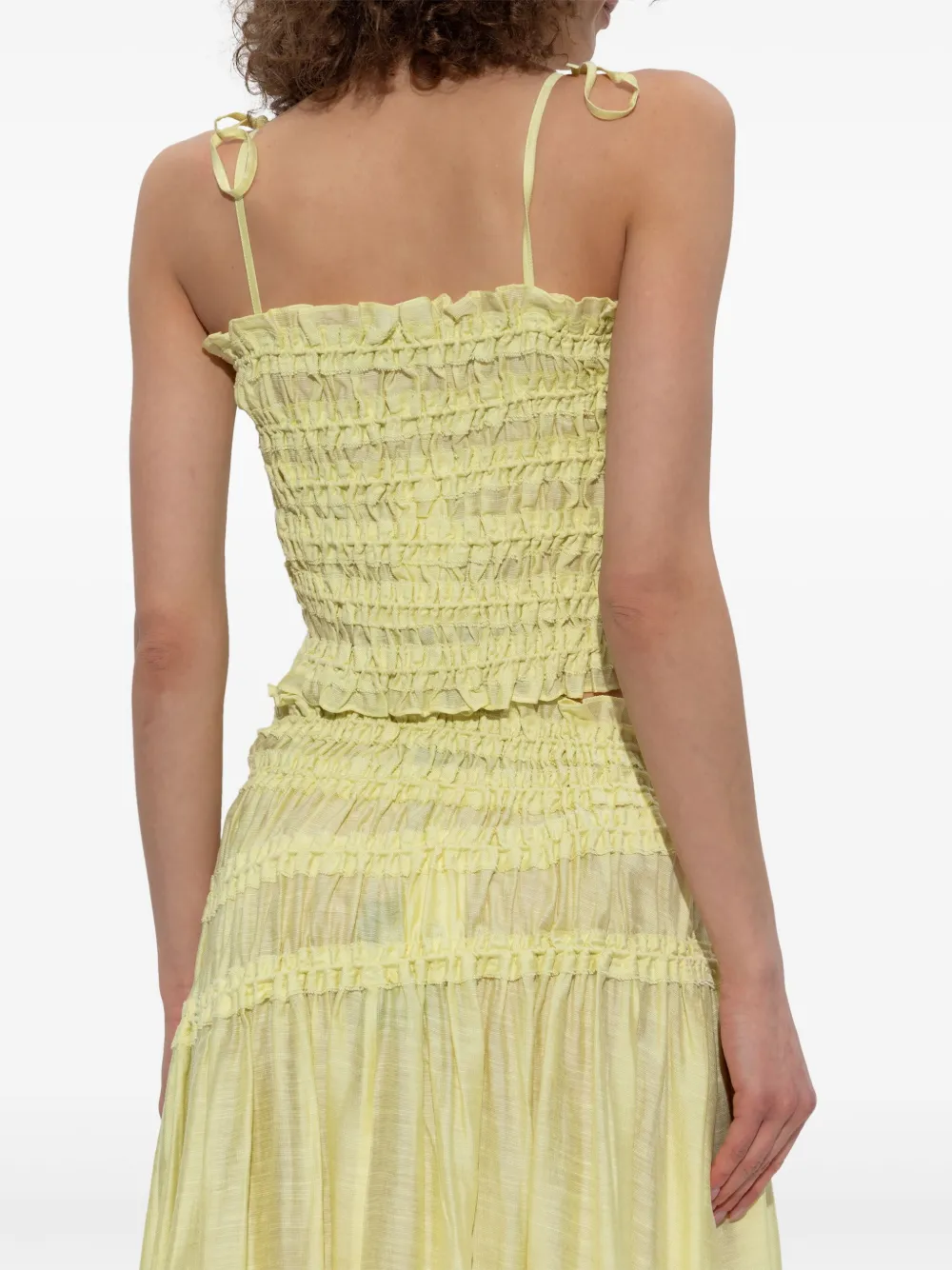 Tory Burch Top met ruches Geel