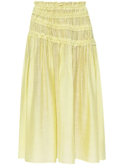 Jupe mi-longue à fronces - Tory Burch - Modalova