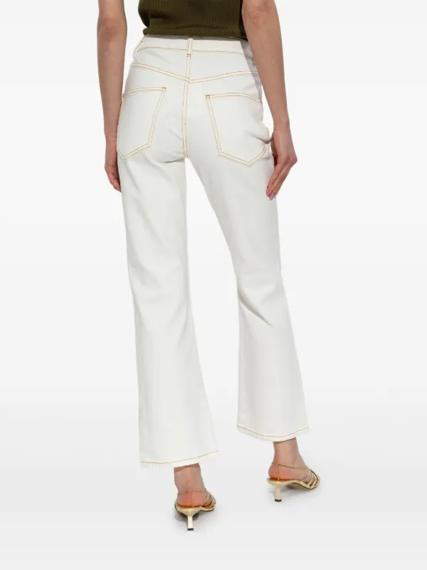 デニム・ジーパン Tory Burch White Stretch Denim Jeans Slim Jean: Women's Designer Bottoms | Tory Burch