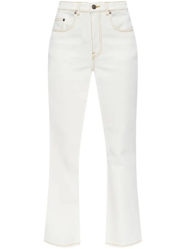 デニム・ジーパン Tory Burch White Denim Jeans Slim Jean: Women's Designer Bottoms | Tory Burch