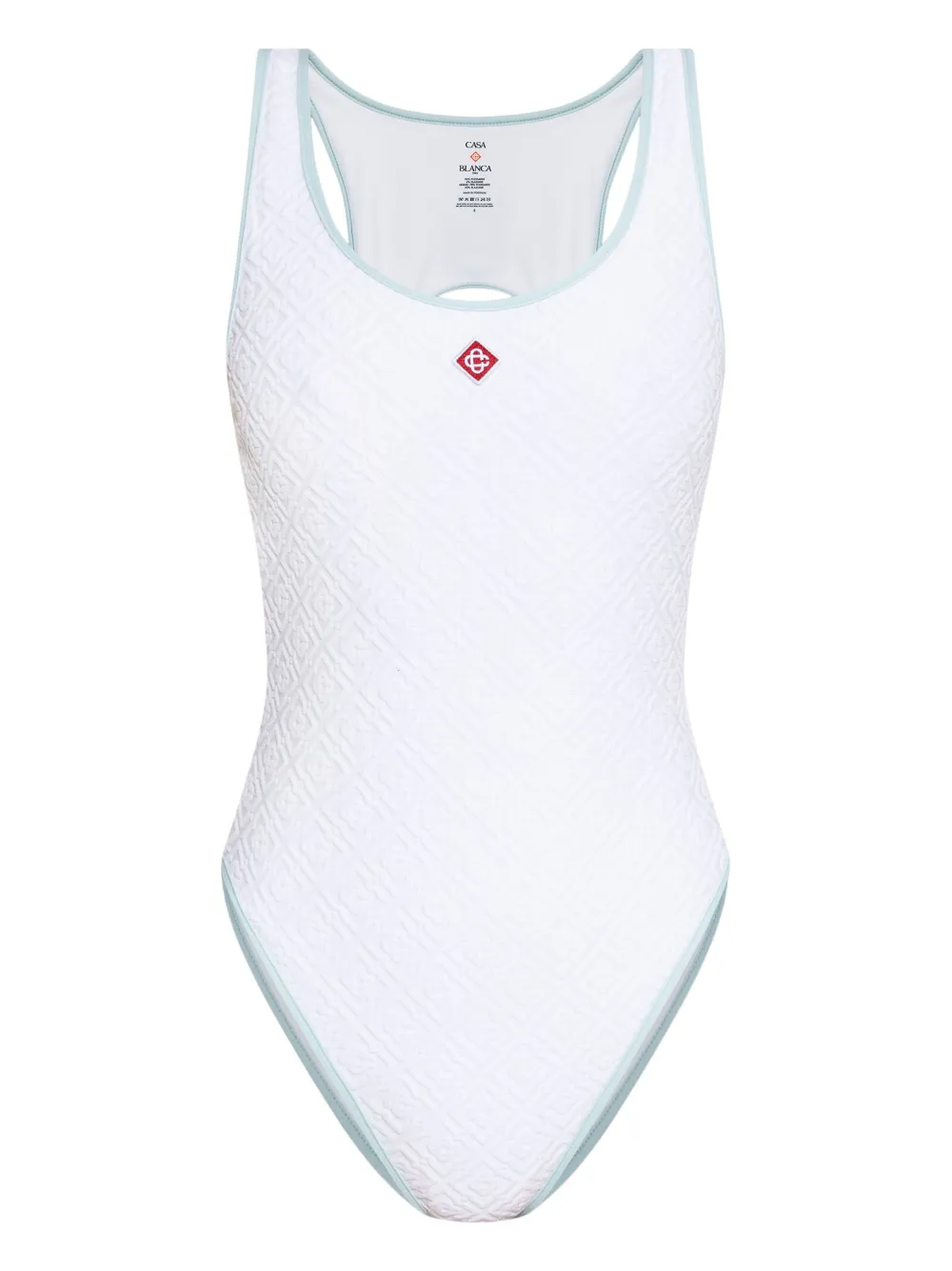 monogram-jacquard swimsuit