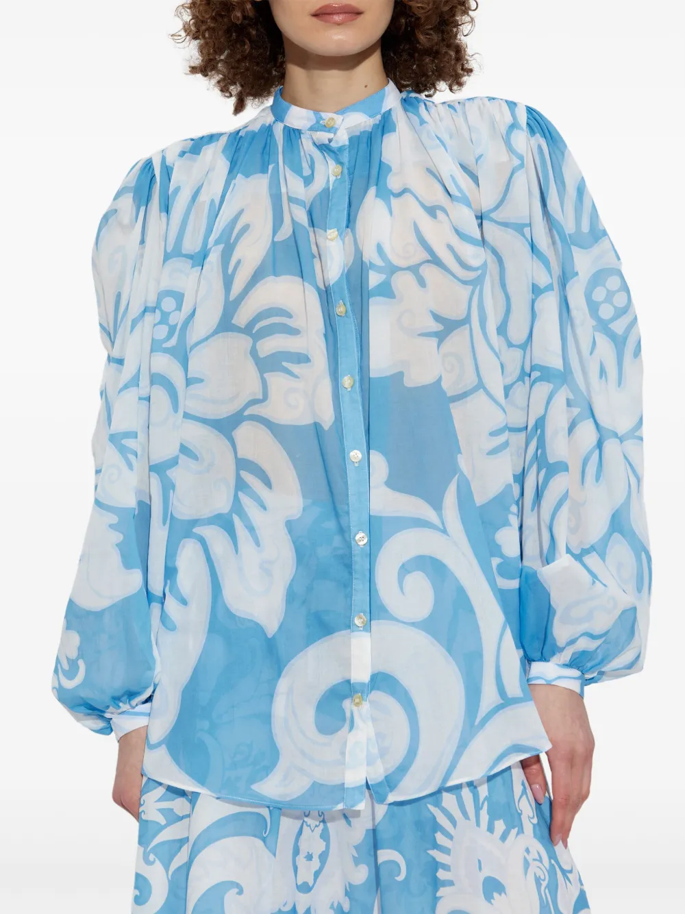 ETRO Shirt met print Blauw