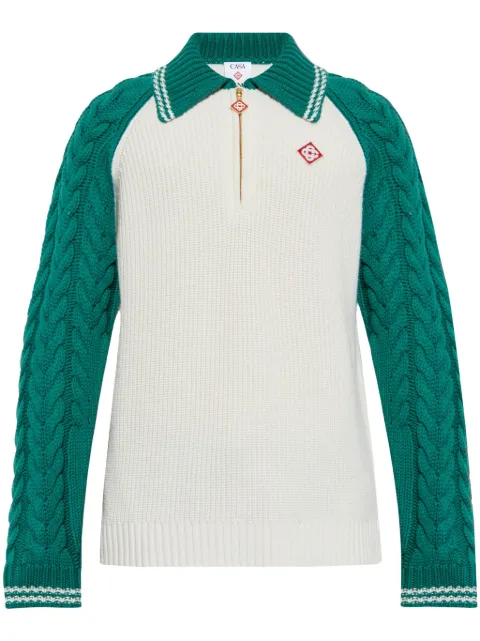 Casablanca suéter con diseño de dos tonos