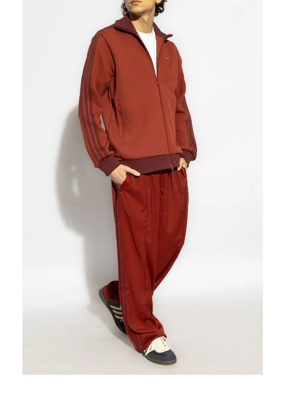 adidas Sweater met logoplakkaat Rood