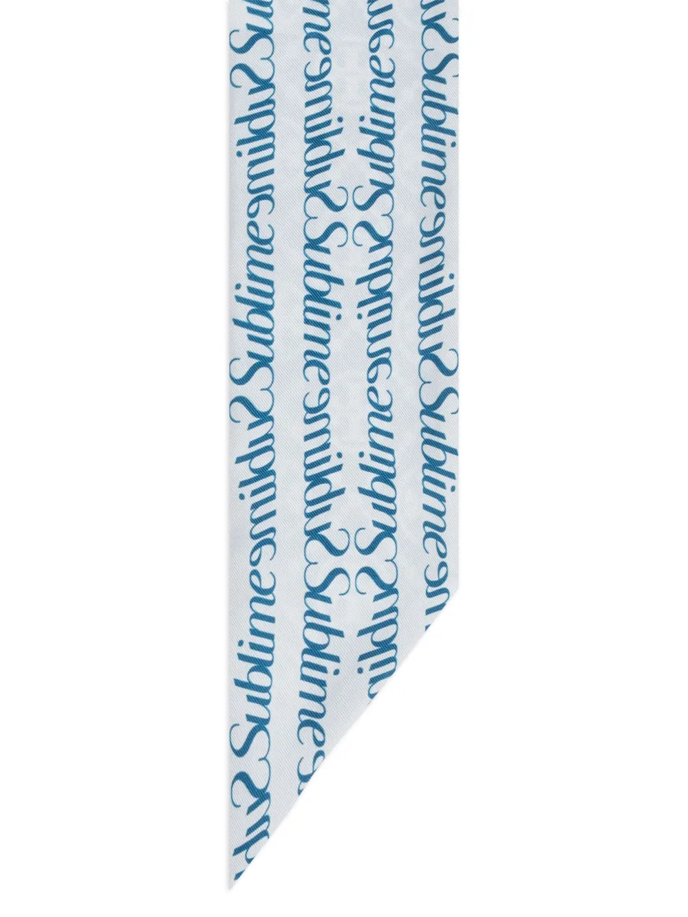 Tory Burch monogram-print scarf - Blauw