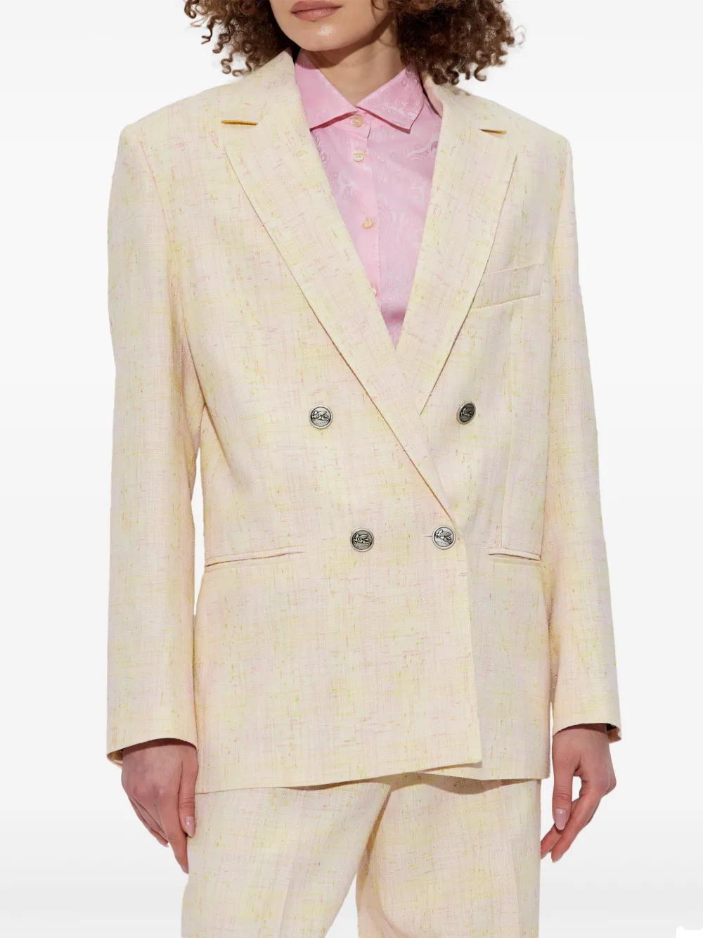 ETRO Blazer met dubbele rij knopen Beige