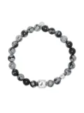 agnès b. snowflake-stone bracelet - Black