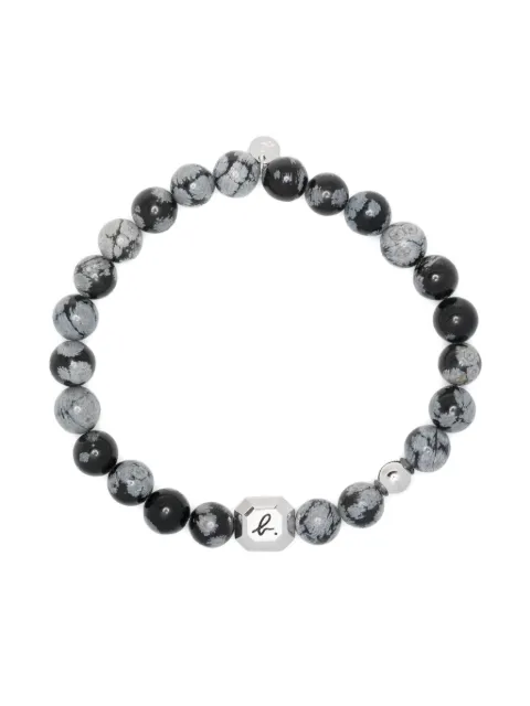 agnès b.  pulsera con gema y copo de nieve