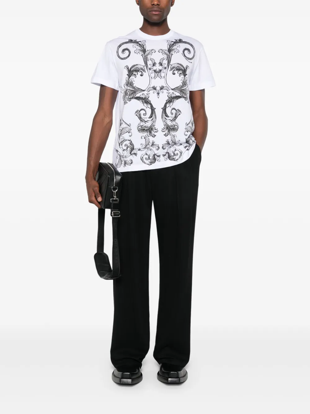 Versace Jeans Couture Outline Barocco T-shirt - Wit