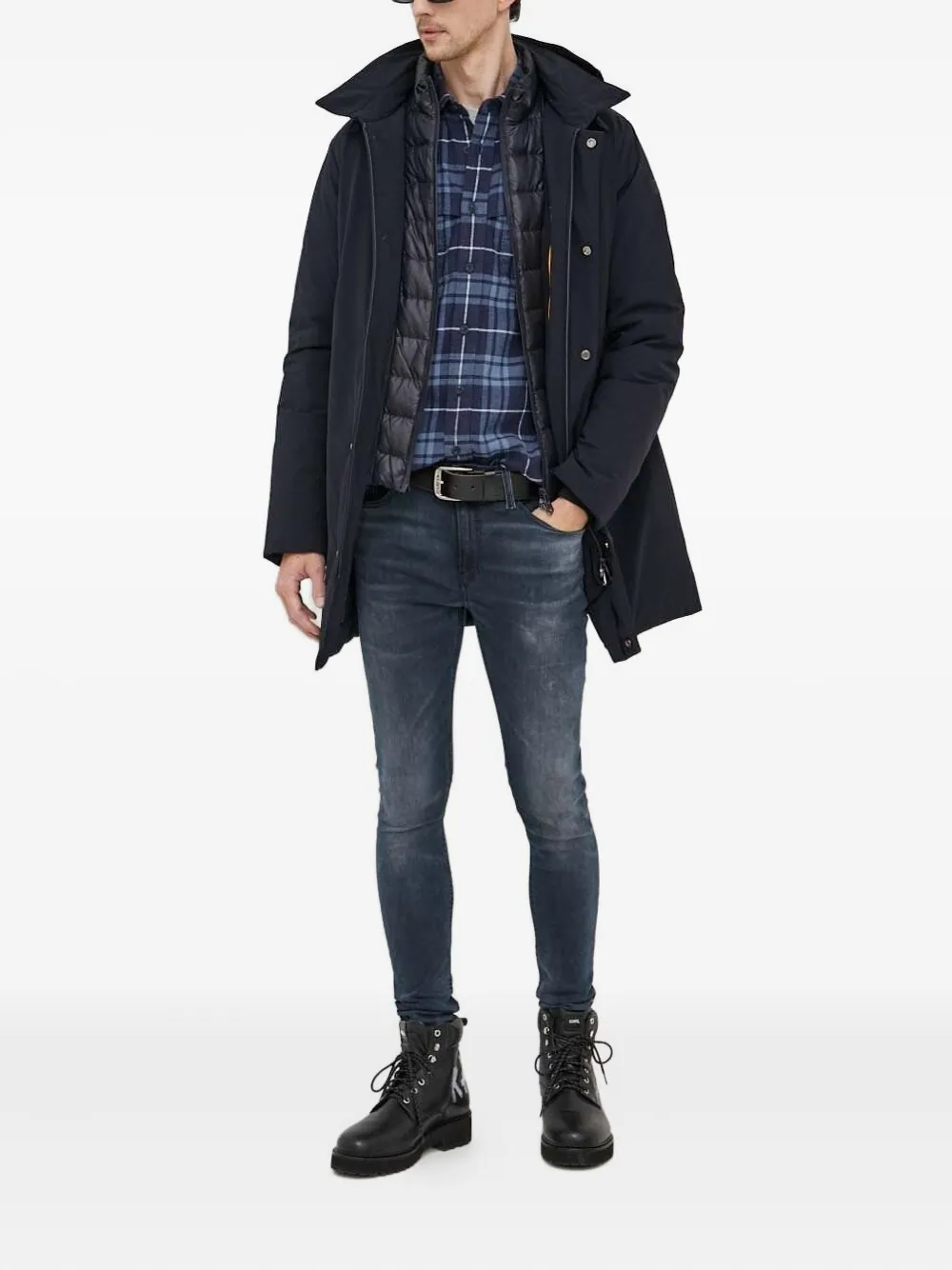 North Sails long-sleeve checked shirt - Blauw