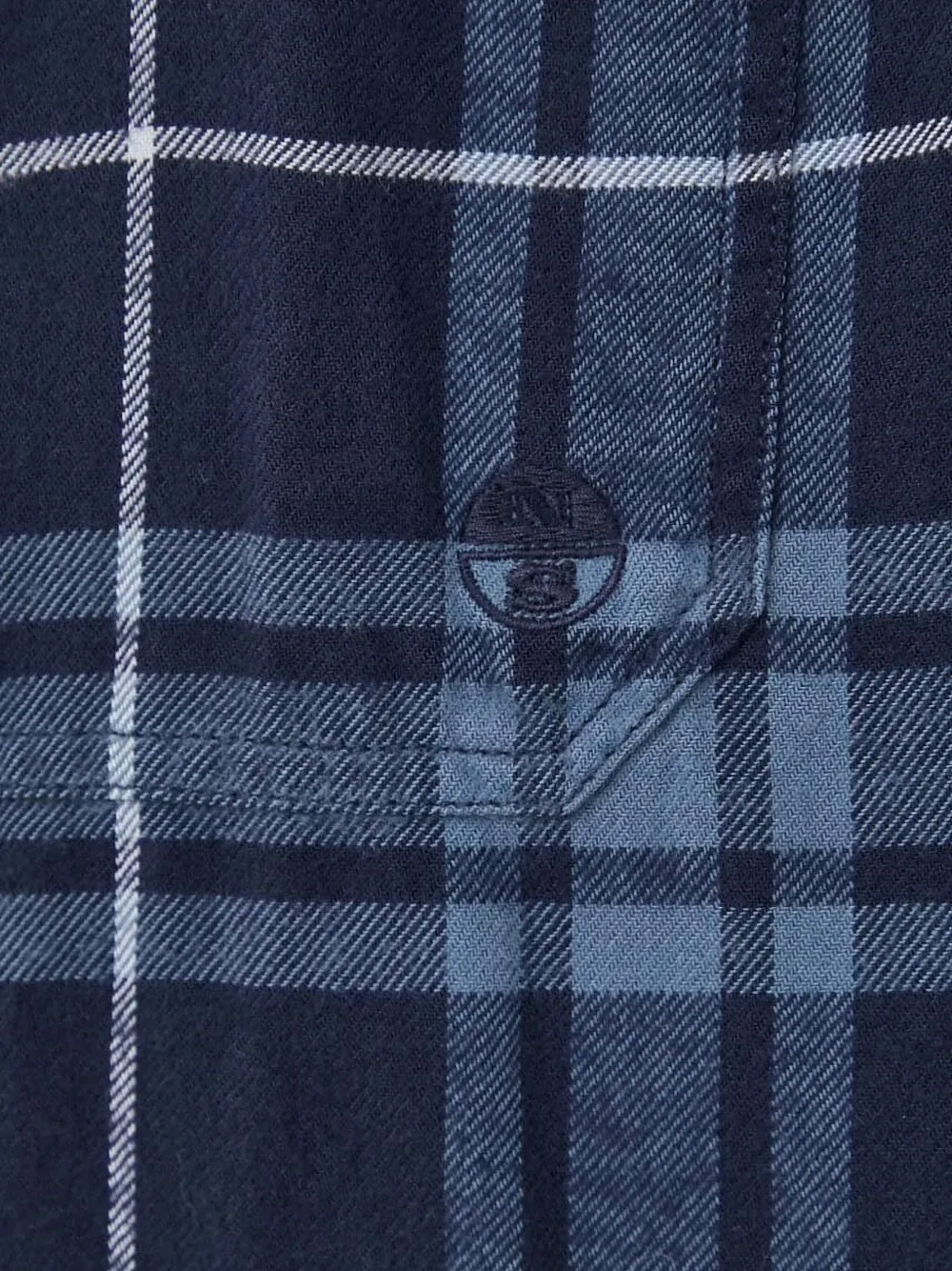 North Sails Geruit overhemd Blauw