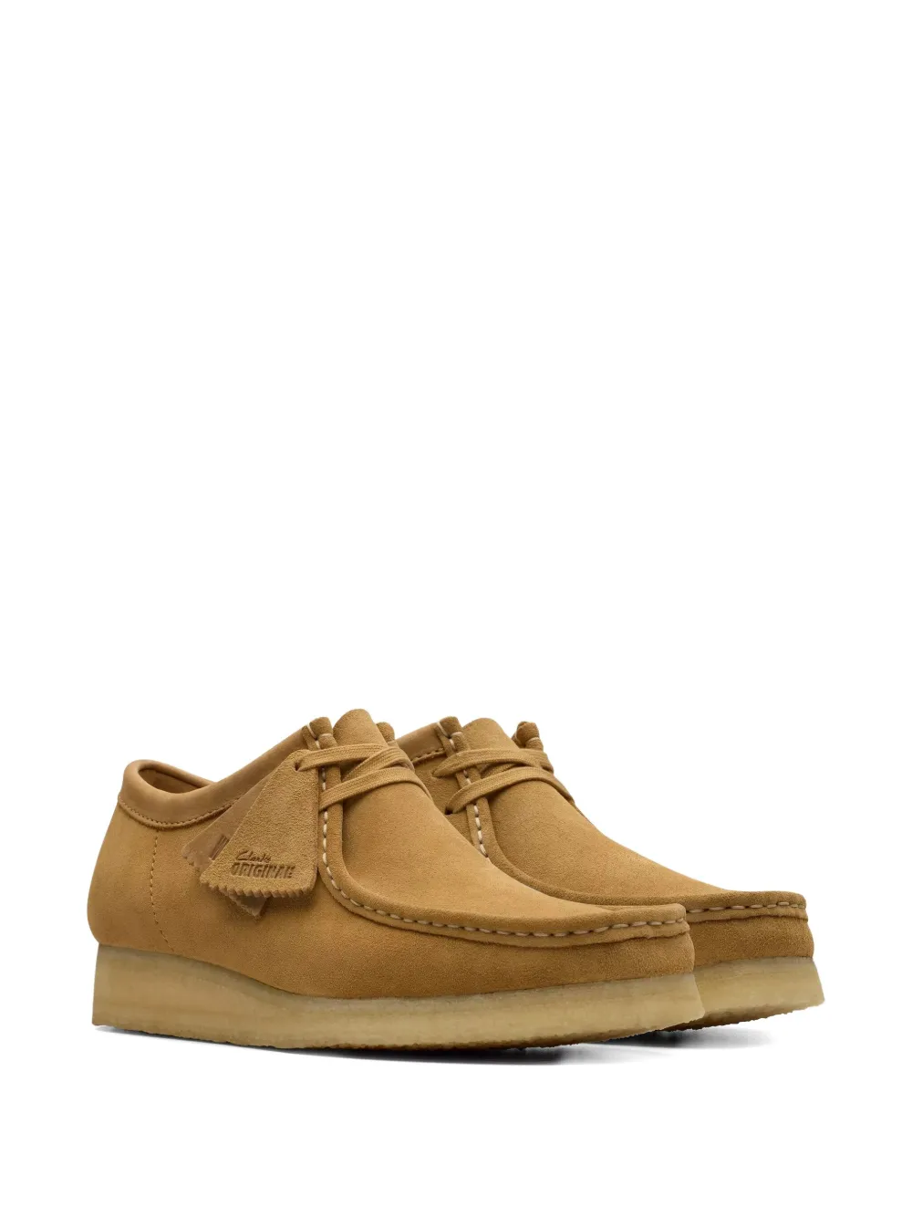 Clarks Wallabee suède derby schoenen Bruin