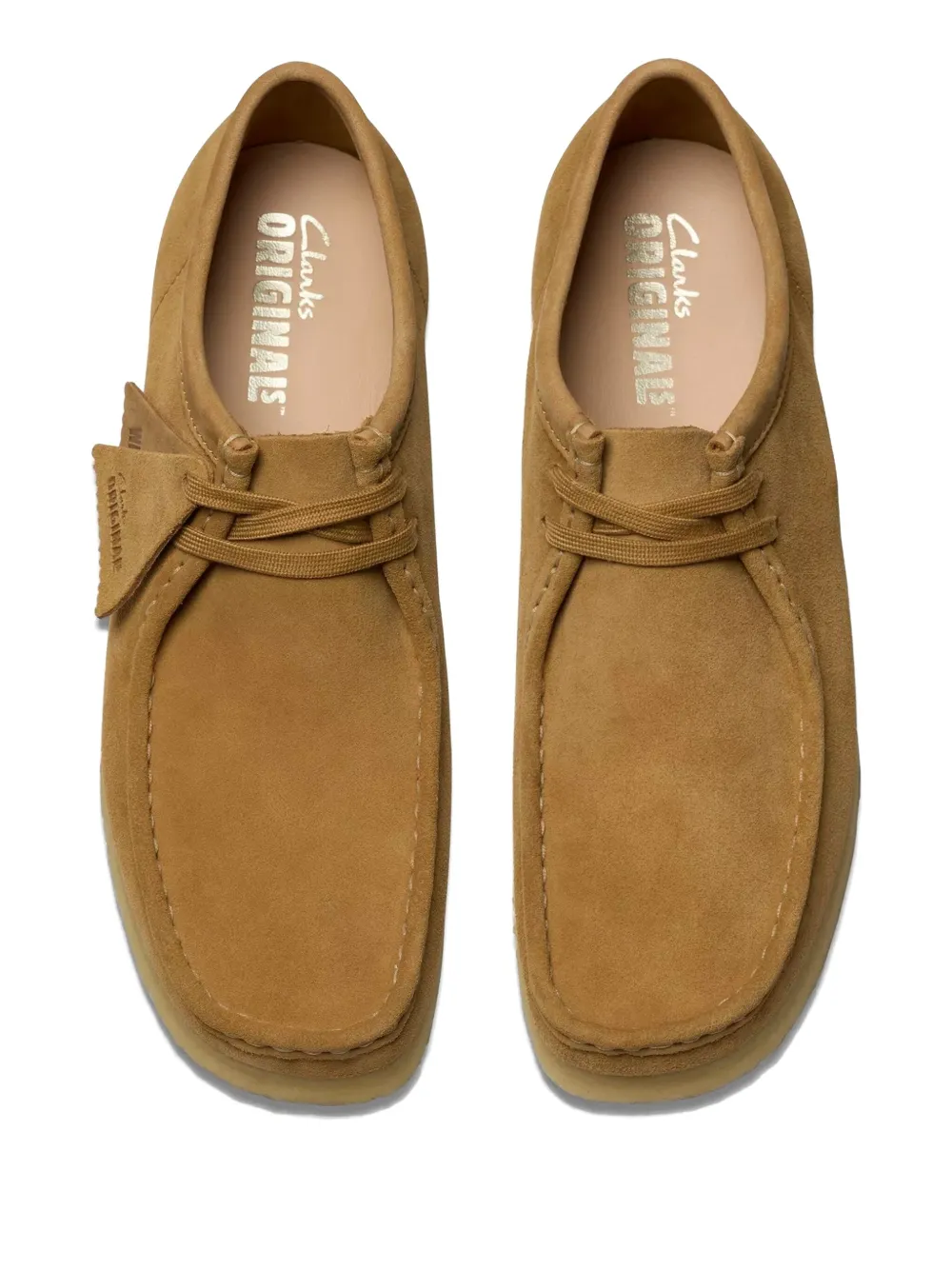 Clarks Wallabee suède derby schoenen Bruin