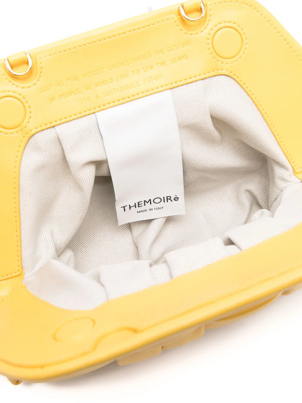 Themoirè Tia Weaved clutch Geel