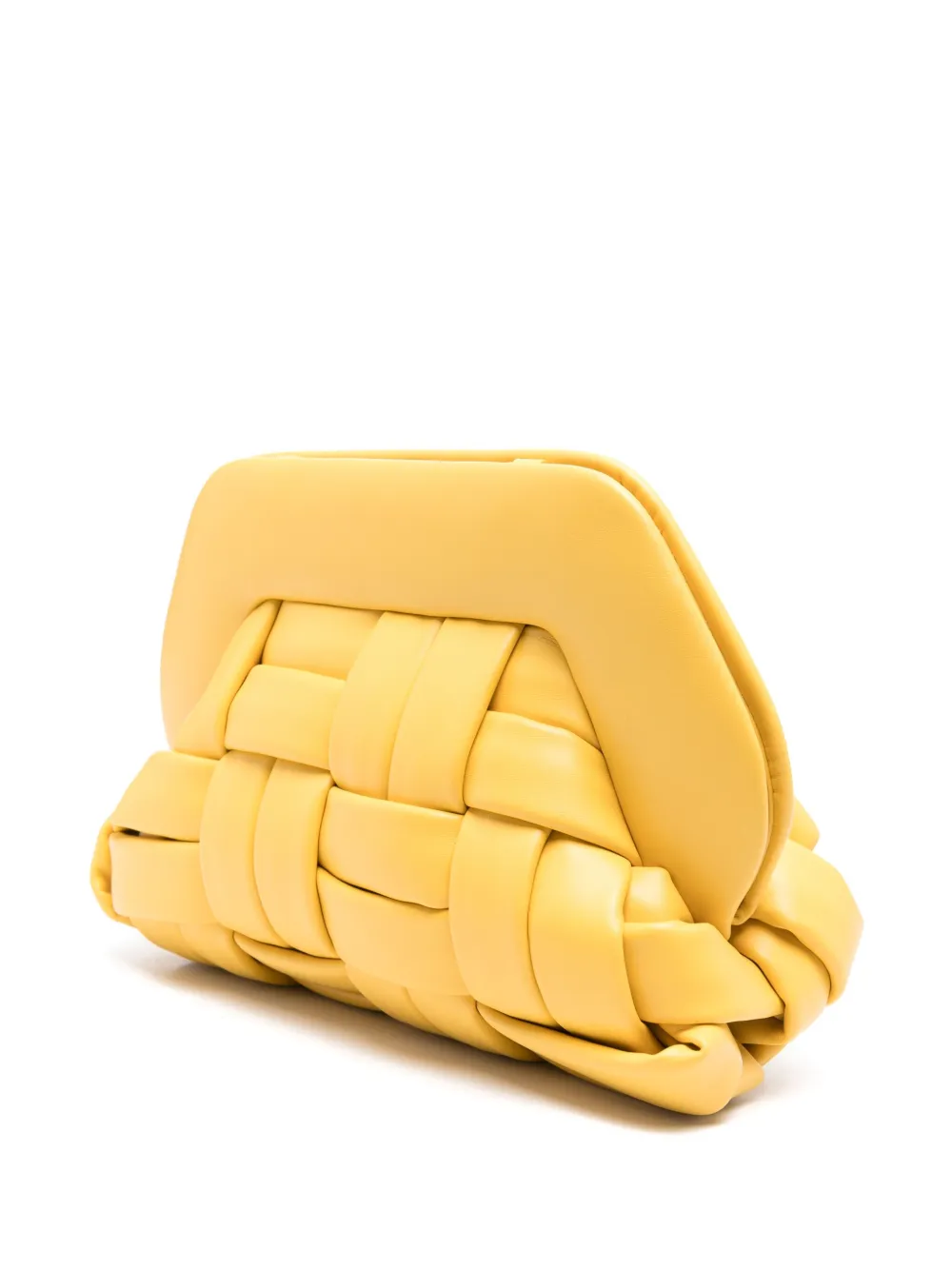 Themoirè Tia Weaved clutch Geel
