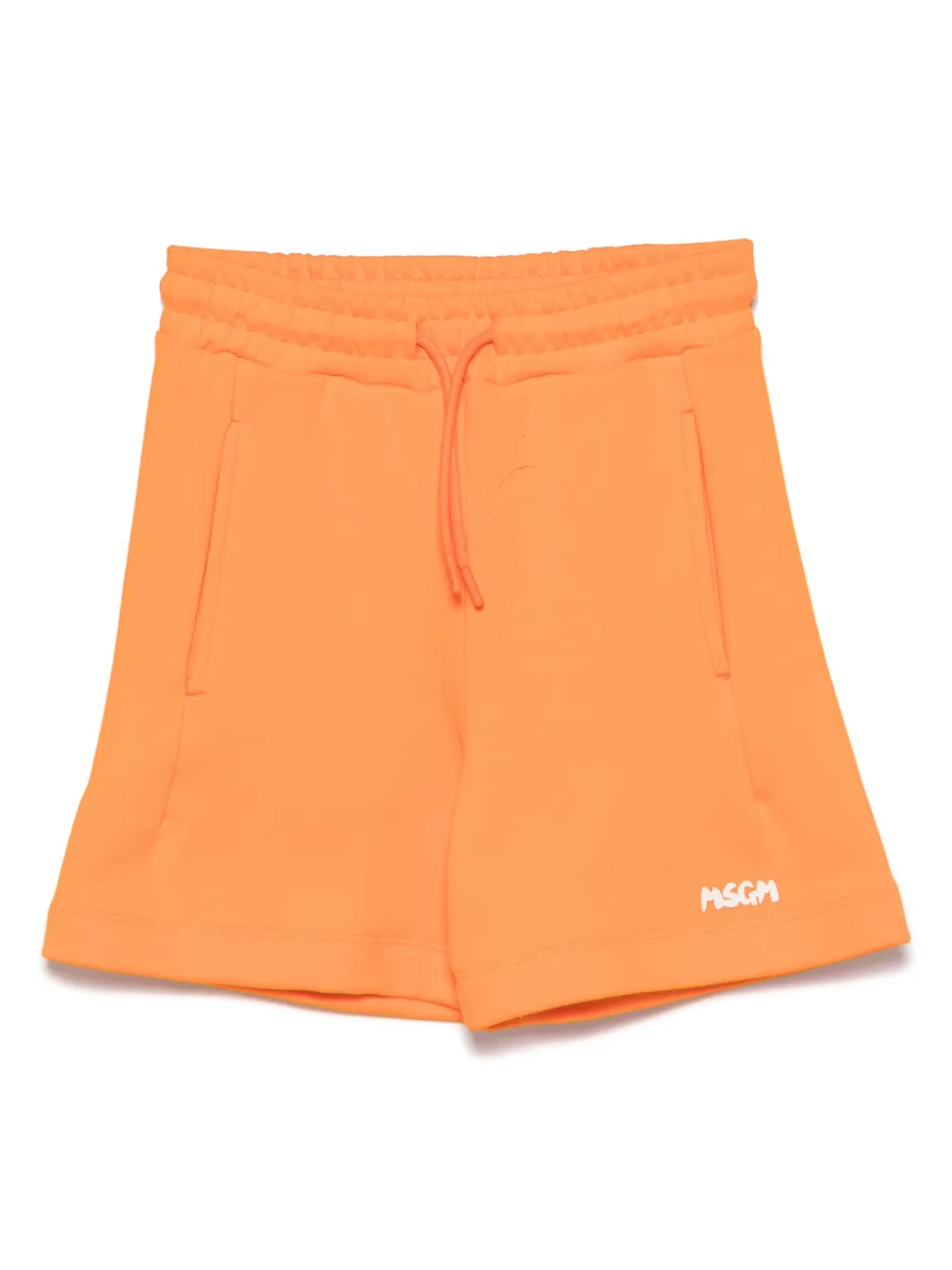 MSGM Kids Katoenen trainingsshorts Oranje