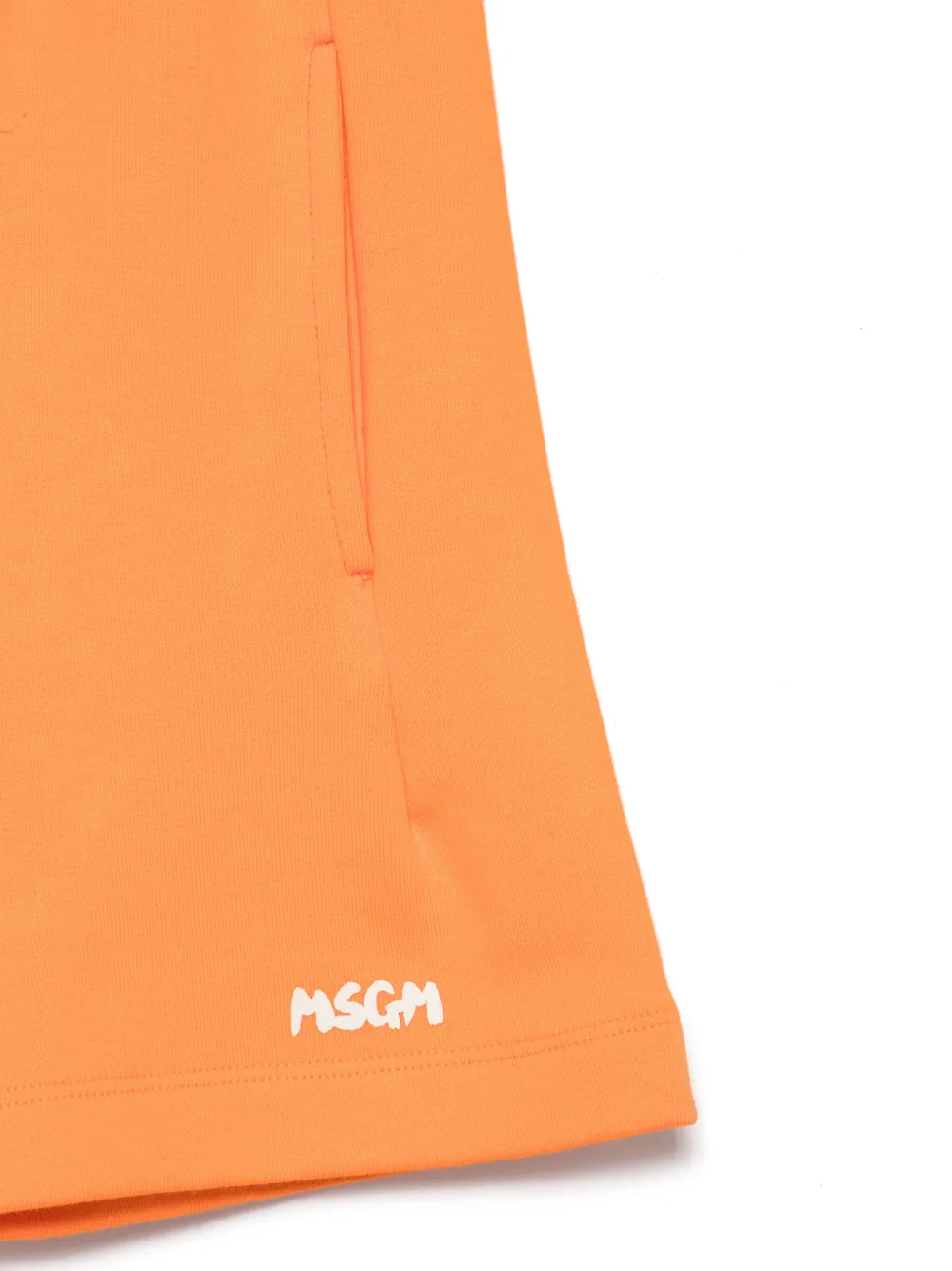 MSGM Kids Katoenen trainingsshorts Oranje
