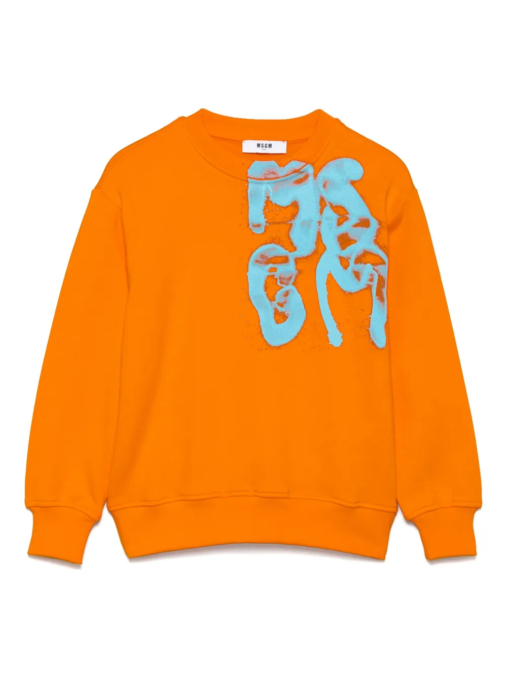 MSGM Kids sudadera con logo estampado | naranja | Image 1