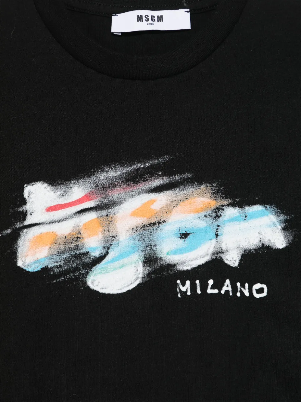 MSGM Kids T-shirt met logoprint Zwart